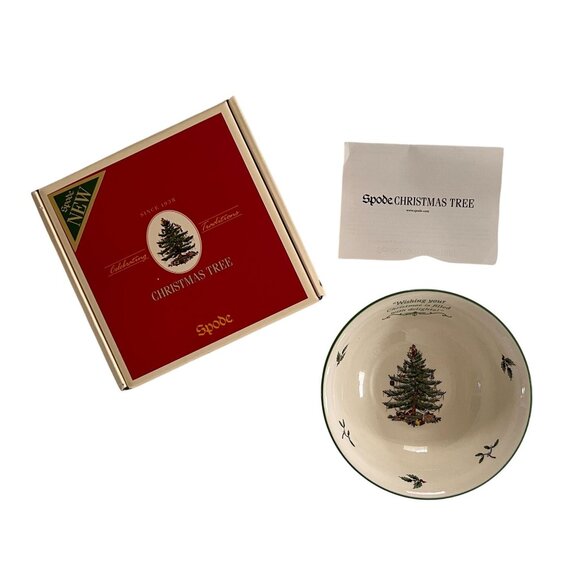 NOS Vintage 2003 Spode Christmas Tree 6" Revere Bowl Holiday Dish Collectible - Picture 1 of 14
